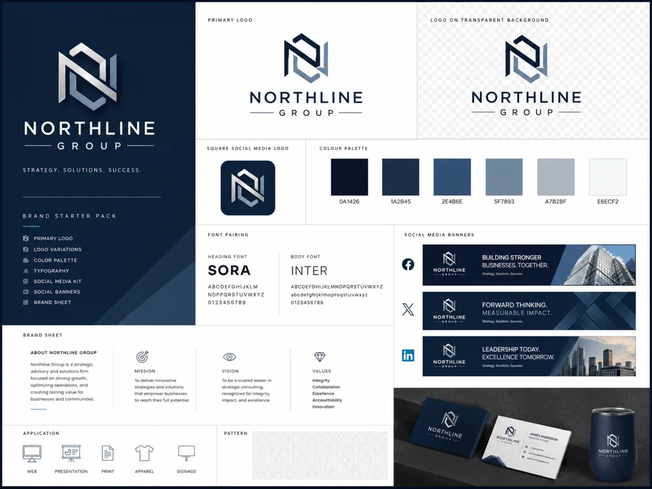 Northline Group professional blue corporate brand board