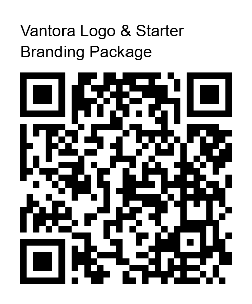 Scan to pay securely for the Vantora Logo and Starter Branding package with PayPal
