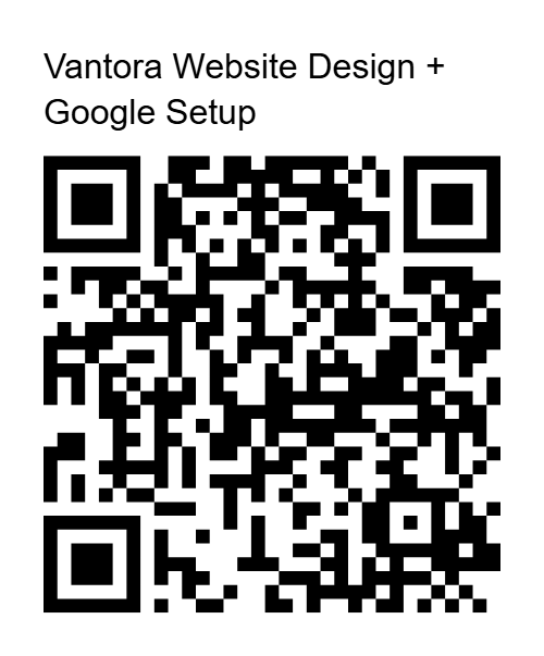 Scan to pay securely for the Vantora Website Design and Google Setup package with PayPal
