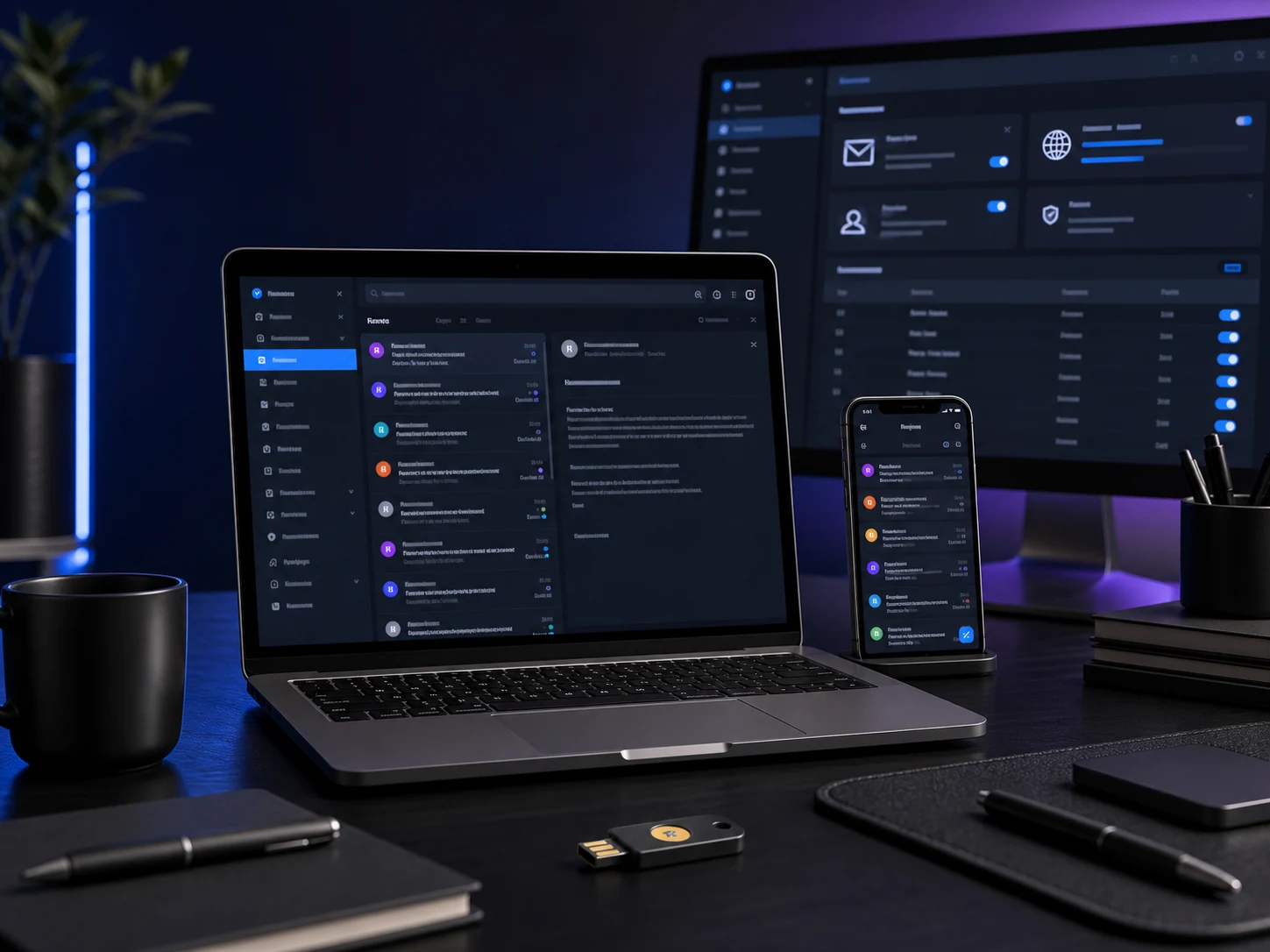 Professional business email configured across desktop and mobile devices