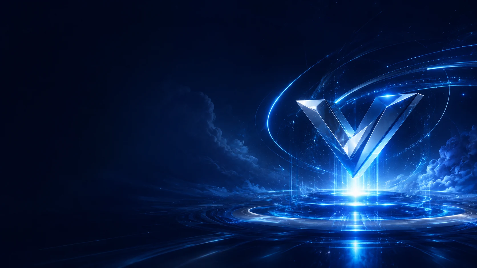 Vantora Web Studio illuminated V emblem