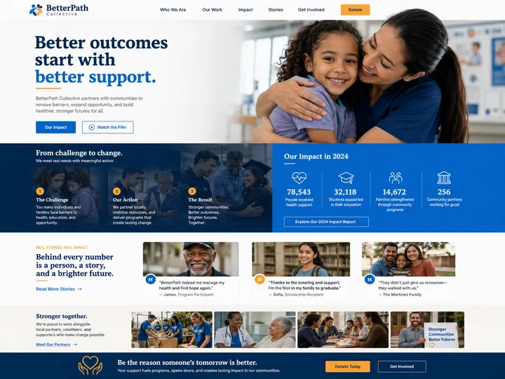 BetterPath Collective custom website mock-up